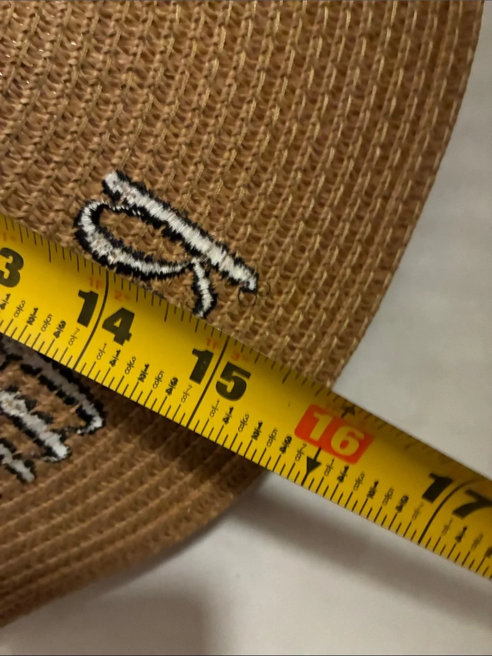 Wide Brim Straw beach Hat in Brown with 'Resting Beach Face' Script